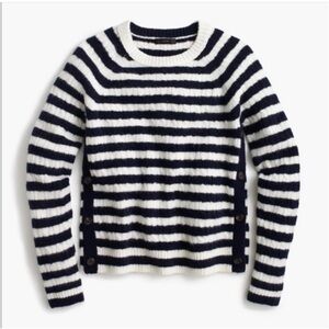 J. Crew Striped Cable Knit Sweater Sz Xs